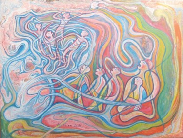 Peinture intitulée "Appel de paix" par Ali Koussa, Œuvre d'art originale