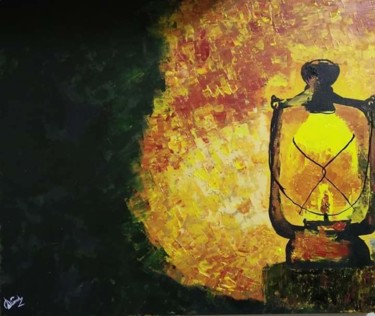 Painting titled "The antique light" by Alimul Islam, Original Artwork, Acrylic