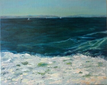 Painting titled "Ocean" by Alina B, Original Artwork, Oil