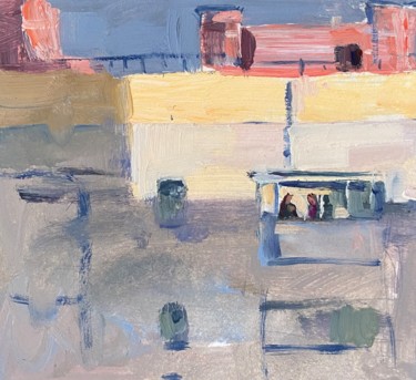 Картина под названием "Дом" - Алина Буглеева, Подлинное произведение искусства, Масло