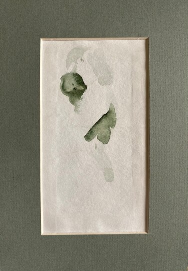 Картина под названием "Green woman" - Алина Буглеева, Подлинное произведение искусства, Акварель Установлен на картон