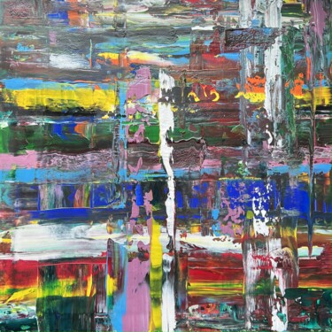 Schilderij getiteld "Urban Vibrance: Abs…" door Alina Chalaya, Origineel Kunstwerk, Acryl