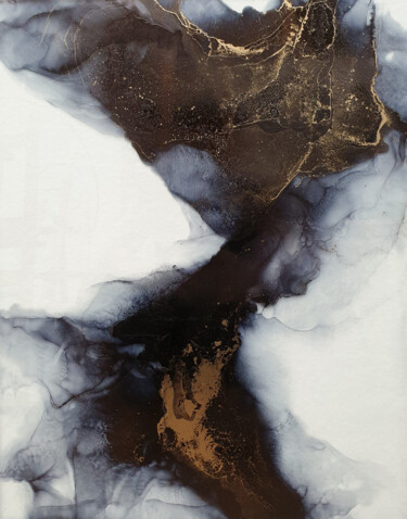 Картина под названием "Abstraction Whirlwi…" - Alina Fayzi, Подлинное произведение искусства, Чернила