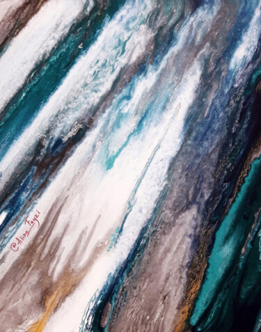 Painting in fluid art technique Painting titled "Painting in fluid a…" by Alina Fayzi, Original Art, Acrylic