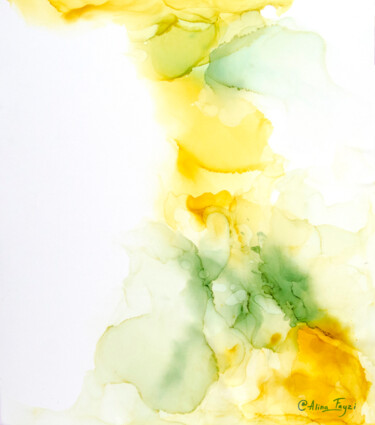 Painting titled "Alcohol ink abstrac…" by Alina Fayzi, Original Artwork, Ink