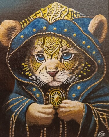 Картина под названием "Магический львенок" - Алина Гарифуллина, Подлинное произведение искусства, Акрил