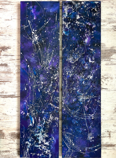 Painting titled "Diptych "Fortune Te…" by Alina Khramova, Original Artwork, Acrylic Mounted on Wood Stretcher frame