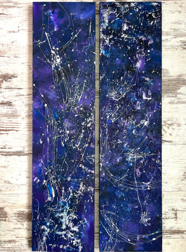 Peinture intitulée "Diptych "Fortune Te…" par Alina Khramova, Œuvre d'art originale, Acrylique Monté sur Châssis en bois