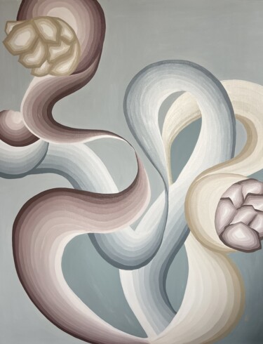 Malarstwo zatytułowany „Intersections. Abst…” autorstwa Alina Khramova, Oryginalna praca, Olej Zamontowany na Drewniana rama…