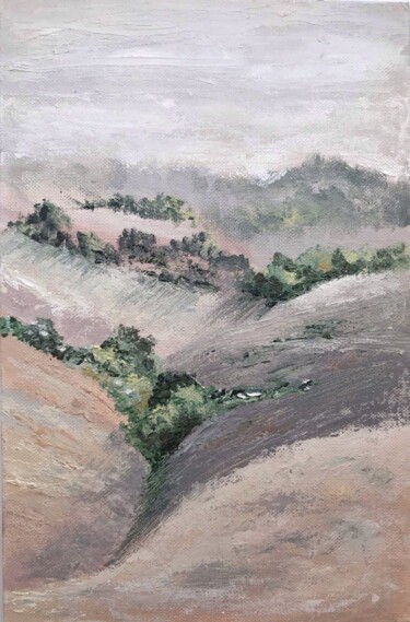 Pittura intitolato "Minimal: Hills" da Alina Komleva, Opera d'arte originale, Olio