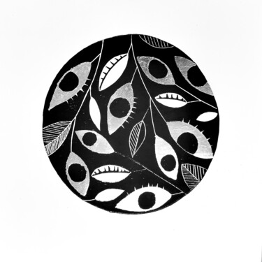 印花与版画 标题为“The Garden I (v1)” 由Alina Konyk, 原创艺术品, Linocuts