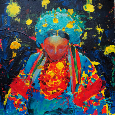 Картина под названием "Juice folk I" - Alina Konyk, Подлинное произведение искусства, Акрил