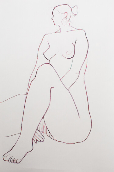 Рисунок под названием "sketch 6" - Alina Konyk, Подлинное произведение искусства, Карандаш