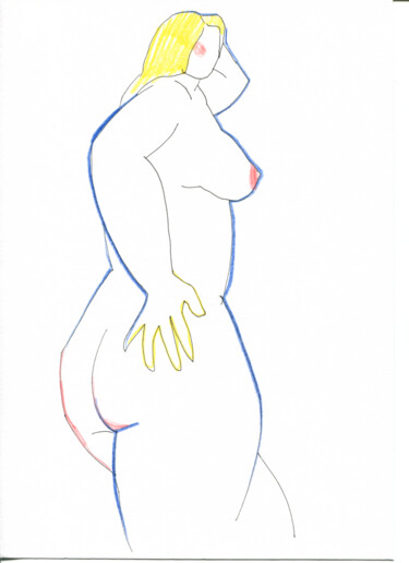 Disegno intitolato "sketch 27" da Alina Konyk, Opera d'arte originale, Matita
