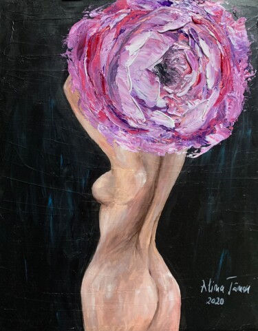 Картина под названием "Woman Perfume" - Alina Lidia Tanase, Подлинное произведение искусства, Акрил Установлен на Деревянная…