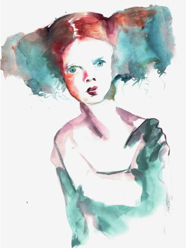 Malerei mit dem Titel "Emotions" von Alina Matykiewicz, Original-Kunstwerk, Aquarell
