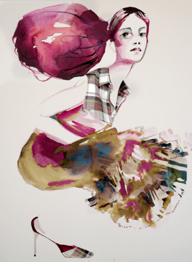 Before dancing Digital Arts titled "Before dancing" by Alina Matykiewicz, Original Art, Watercolor