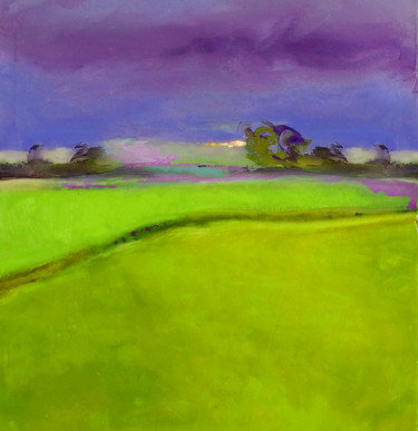 Digitale Kunst getiteld "Purple clouds" door Alina Matykiewicz, Origineel Kunstwerk, Digitaal Schilderwerk