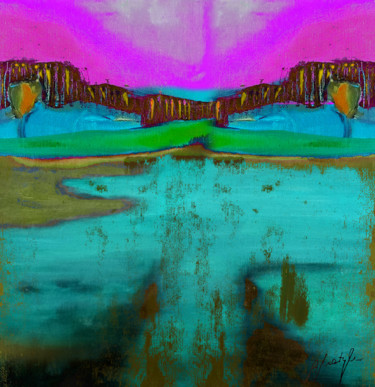 Digitale Kunst getiteld "Color vibration" door Alina Matykiewicz, Origineel Kunstwerk, Digitaal Schilderwerk