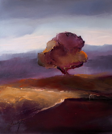 Pintura intitulada "Autumn in browns" por Alina Matykiewicz, Obras de arte originais, Óleo
