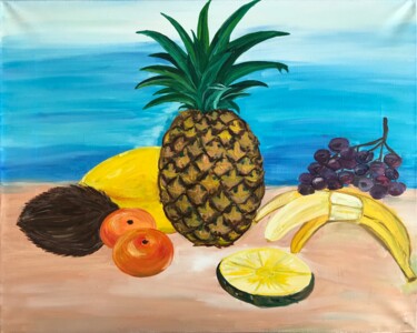 Malerei mit dem Titel "Tropical fruits" von Alina Morozova, Original-Kunstwerk, Öl