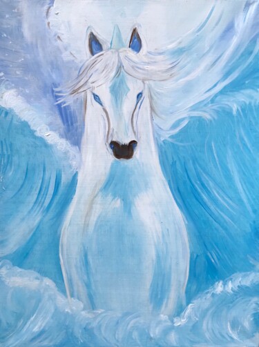 Malarstwo zatytułowany „Unicorn” autorstwa Alina Morozova, Oryginalna praca, Olej