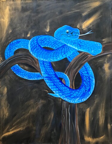 Ζωγραφική με τίτλο "Snake" από Alina Morozova, Αυθεντικά έργα τέχνης, Λάδι