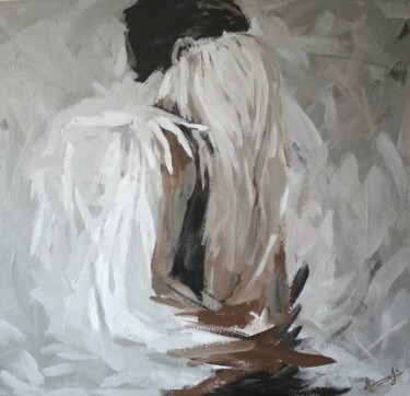 Картина под названием "Expression 1 (Экспр…" - Alina Nikitina, Подлинное произведение искусства, Акрил Установлен на Деревян…