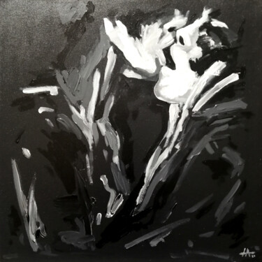 Картина под названием "Expression (Экспрес…" - Alina Nikitina, Подлинное произведение искусства, Масло Установлен на Деревян…