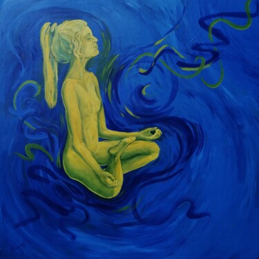 Peinture intitulée "Nirvana Ya (glow in…" par Alina Nikitina, Œuvre d'art originale, Acrylique