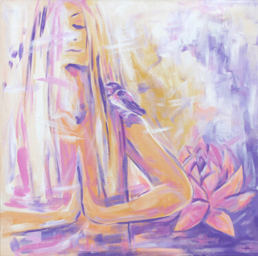 Pintura titulada "Prayer (Молитва)" por Alina Nikitina, Obra de arte original, Acrílico Montado en Bastidor de camilla de ma…