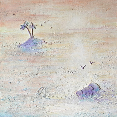 Картина под названием "Silent Harbor 2. tr…" - Alina Nikitina, Подлинное произведение искусства, Акрил Установлен на Деревян…
