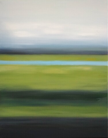 Картина под названием "Iceland (the green…" - Alina Olkhovikova (Alina Ol), Подлинное произведение искусства, Масло