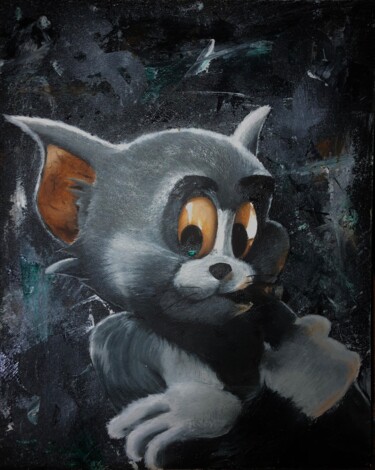 Painting titled "Tom witout Jerry" by Alina Polianichko, Original Artwork, Oil