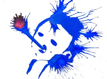 Картина под названием "FANCY RIKI" - Alina Poloboc, Подлинное произведение искусства, Чернила