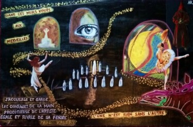 Peinture intitulée "Théâtre" par Alina Reyes, Œuvre d'art originale, Acrylique