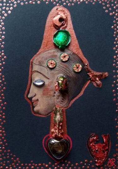 Collagen mit dem Titel "Queen of Life and D…" von Alina Reyes, Original-Kunstwerk, Collagen