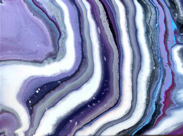 Painting titled "Amethyst II" by Alina Timoshenko, Original Artwork, Acrylic Mounted on Wood Stretcher frame