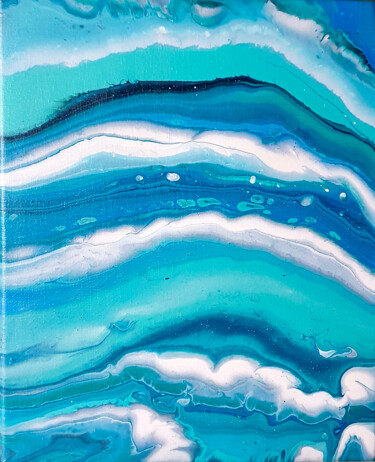 Pittura intitolato "Sea waves" da Alina Timoshenko, Opera d'arte originale, Acrilico Montato su Telaio per barella in legno
