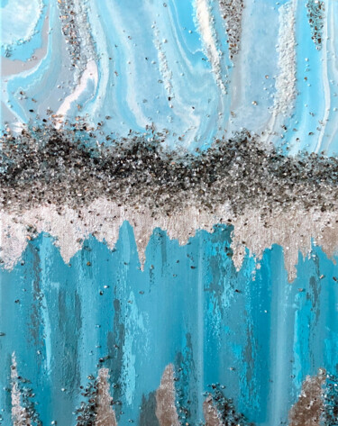 Peinture intitulée "Turquoise" par Alina Timoshenko, Œuvre d'art originale, Acrylique Monté sur Châssis en bois