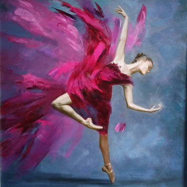 Ζωγραφική με τίτλο "Ballerina" από Alina Yakhyaeva, Αυθεντικά έργα τέχνης, Λάδι
