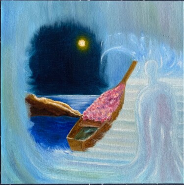 Картина под названием "Вечерний блюз" - Алина Яковенко, Подлинное произведение искусства, Масло