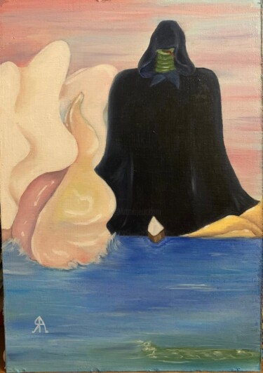 Картина под названием "Перламутровый опиум" - Алина Яковенко, Подлинное произведение искусства, Масло