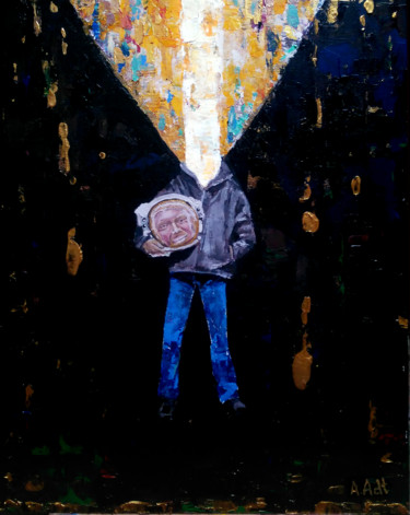 Painting titled "Richard Branson. St…" by Alina Adt, Original Artwork, Acrylic