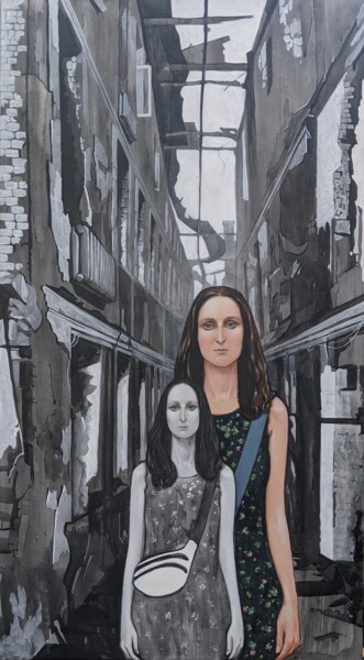 Pintura titulada ""Not me"" por Alina & Alex Anokhin, Obra de arte original, Acrílico Montado en Bastidor de camilla de made…