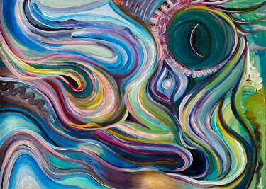 Картина под названием "«THE ORIGIN OF LIFE…" - Alina Landers, Подлинное произведение искусства, Акрил Установлен на Деревянн…