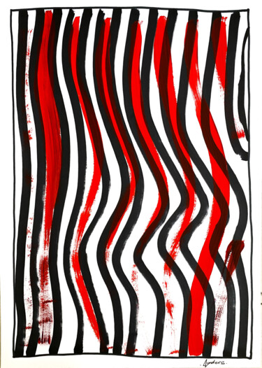Pintura titulada "««LINES»» acrylic" por Alina Landers, Obra de arte original, Acrílico