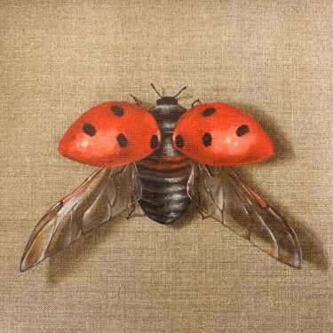 Pintura intitulada "“Ladybug”, work #3…" por Alina Marsovna, Obras de arte originais, Óleo