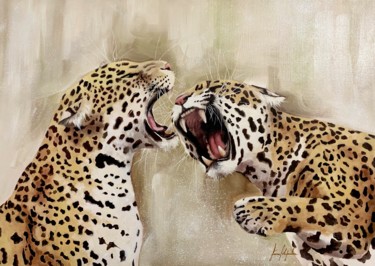 Картина под названием "Rules of the wild" - Alina Marsovna, Подлинное произведение искусства, Масло