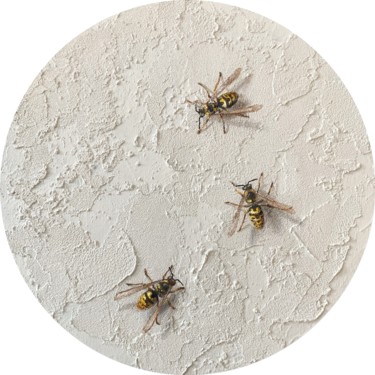 Schilderij getiteld "“Wasps”, original a…" door Alina Marsovna, Origineel Kunstwerk, Acryl